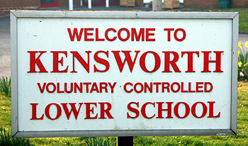 Kensworth VC Lower School sign March 2012